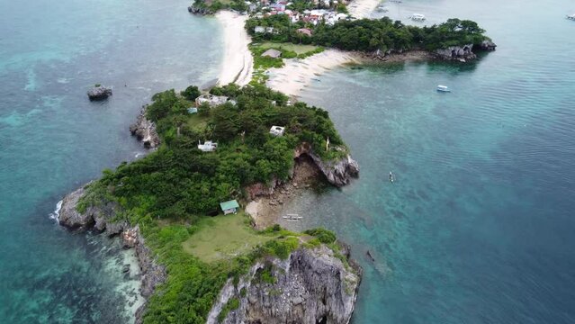 Lapus Lapus Cliffs Guimbitayan Beach North of Malapascua Island, Aerial