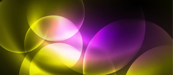 Techno concept with neon circles geometric design. Vector Illustration For Wallpaper, Banner, Background, Card, Book Illustration, landing page