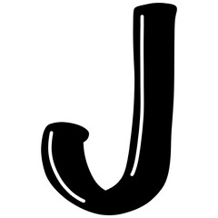 Black letter j illustration 