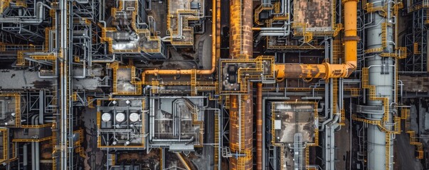 Drone photography unveils the organized chaos of a cutting-edge industrial landscape