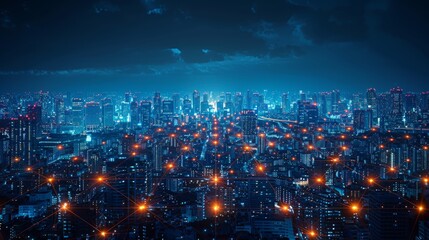 Fototapeta premium Metaverse connecting users across the planet through futuristic telecommunication technologies, visualized with immersive virtual worlds and digital landscapes