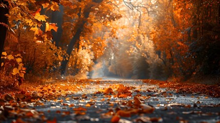 Autumn Serenity: Gentle Rustle of Leaves on a Sunny Day