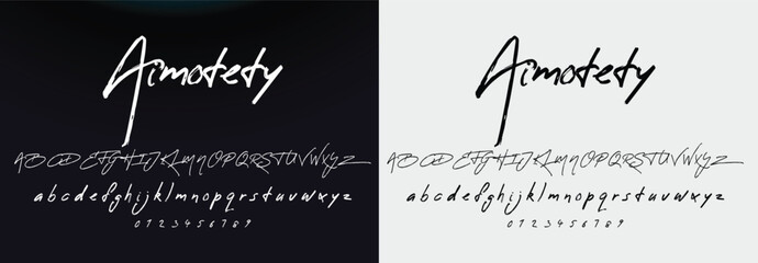 signature Font Calligraphy Logotype Script Brush Font Type Font lettering handwritten