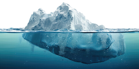 Iceberg isolated on transparent background