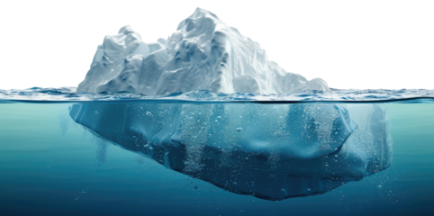 Iceberg isolated on transparent background