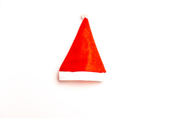 Red Santa cap isolated on white background