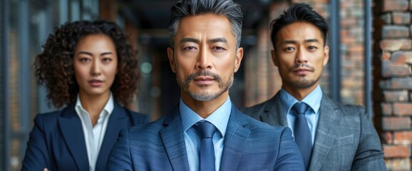 Japanese Male Businessman Blue Sky, Background Banner HD