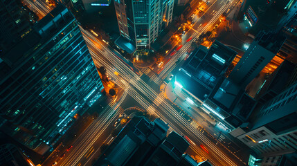 Artificial intelligence looking at smart city AI control city infrastructure. generative ai.