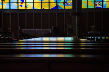 pews in the church