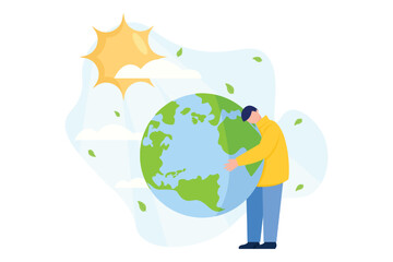 Earth Day Flat Illustration Design