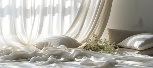 Badroom interior, Unveiling the Ethereal Beauty of Delicate Textures, Soft Silk Elegant