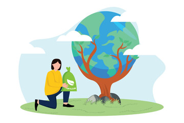 Earth Day Flat Illustration Design