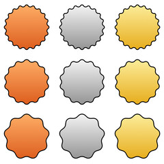 Fototapeta premium Geometrical design stars labels shapes elements on transparent background