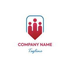 Company people, team or resources icon, outsourcing, manpower, consultants company logo