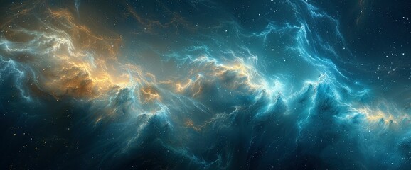 Fototapeta na wymiar Night Clouds Milky Way, Background Banner HD
