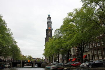 Naklejka premium Amsterdam Netherlands 14 05 2023 . Amsterdam, the national capital of the Netherlands, is located in the west of the country.