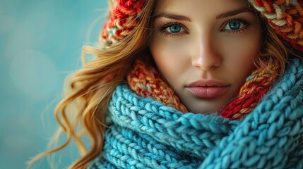 Fototapeta premium A person's quiet contentment while knitting