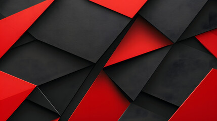 A black and red abstract design with red squares