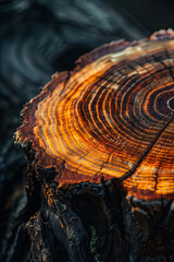 Closeup of a tree growth ring