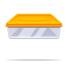 Plastic food container storage vector isolated illustration