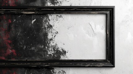 Aged Frame with Abstract Wall Background

