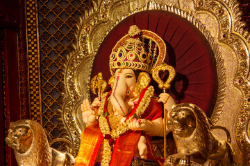 Ganapati idols in Ganesh Chaturthi Pune, Maharashtra, India