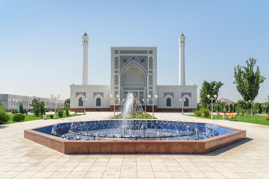 Awesome facade of Minor Mosque in Tashkent, Uzbekistan