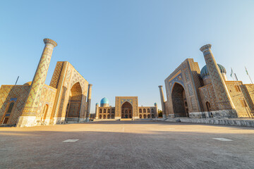 Awesome view of the Registan Square in Samarkand, Uzbekistan - 772728223