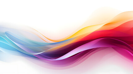 A colorful wave with a white background. The colors are bright and vibrant, creating a sense of energy and excitement. The wave appears to be flowing and dynamic, suggesting movement and change