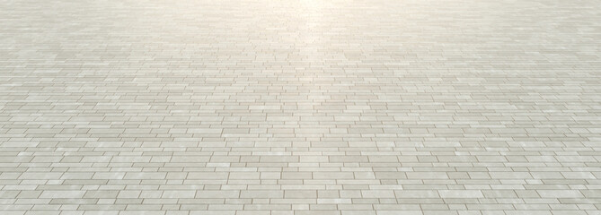 Empty floor in perspective view. Perspective concrete block pavement. City sidewalk block or the...