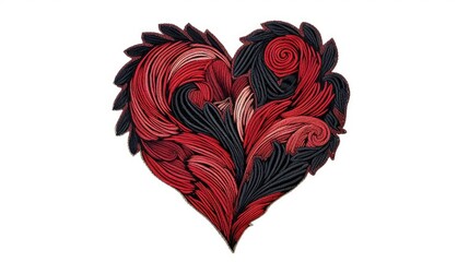 Nature Inspired Heart Shaped Applique
