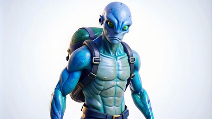 Fortnite monster on a white background: photos in bright colors.Photo of a monster from the Fortnite game: a colorful image.Fortnite-style water monster: a photo for fans of the game.A photo of