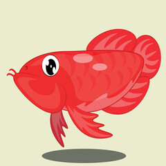 red arowana vector, best for aquariums and other logos.