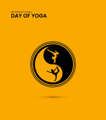 International day of yoga, Lotus and Yoga design for poster, banner vector illustration.