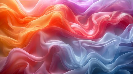 Obraz premium Pink, orange, and blue abstract silky background