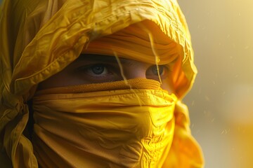 Bright yellow ninja blending with the daylight