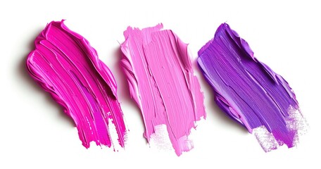 Gradient of Pink to Purple Brush Strokes
