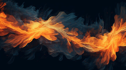Aesthetic Flame Graphic Illustration