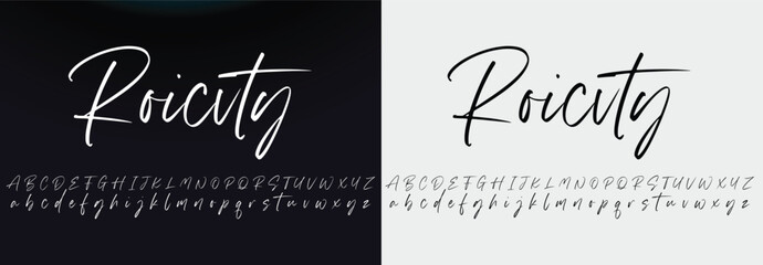 signature Font Calligraphy Logotype Script Brush Font Type Font lettering handwritten