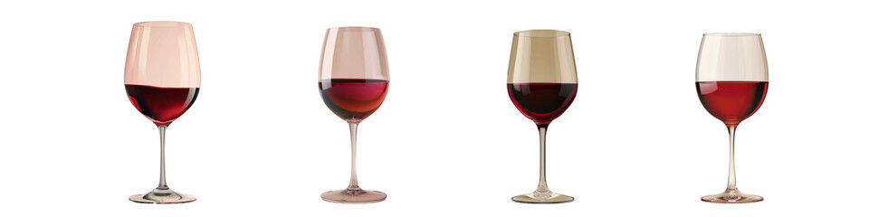 Clipart Set: Wine with Transparent Background