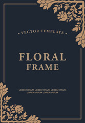 floral frame border vintage Vector ornament invitation greeting card template 1.eps