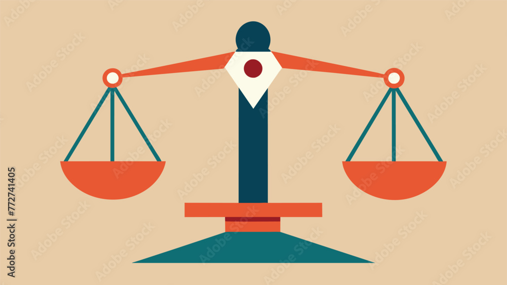 Aufkleber a scale with a heavy weight on one side representing the imbalance in listening and accepting inform