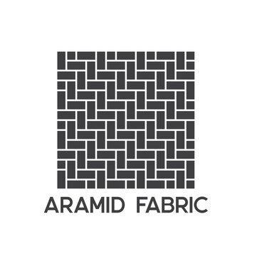illustration of aramid fabric, aramid texture icon, vector art.