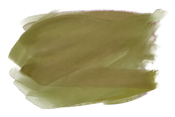 Abstract green oil paint brush strokes