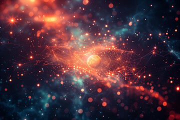 Fototapeta na wymiar Galaxy background with stars and light, dark, nebula, science, backdrop