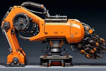the Robotic arm operating, Product inspection robotics, Network.
