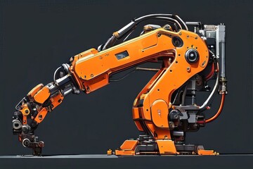 the Robotic arm operating, Product inspection robotics, Network.