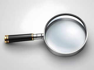 magnifying glass isolated on white background generative digital illustration