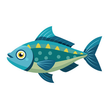 Sheat fish isolated flat vector illustration on white background