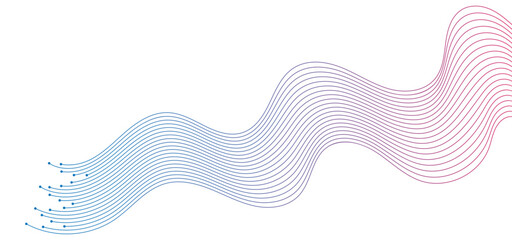 Abstract wavy lines background element. Suitable for AI, tech, network, science, digital technology themes